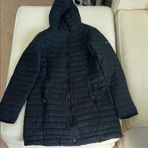 Columbia Brand Women's Long Black Insulated Quilted Jacket